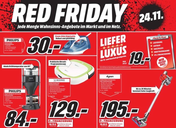 verwerken Sobriquette aangrenzend Media Markt Red Friday Angebote gültig am 24. November